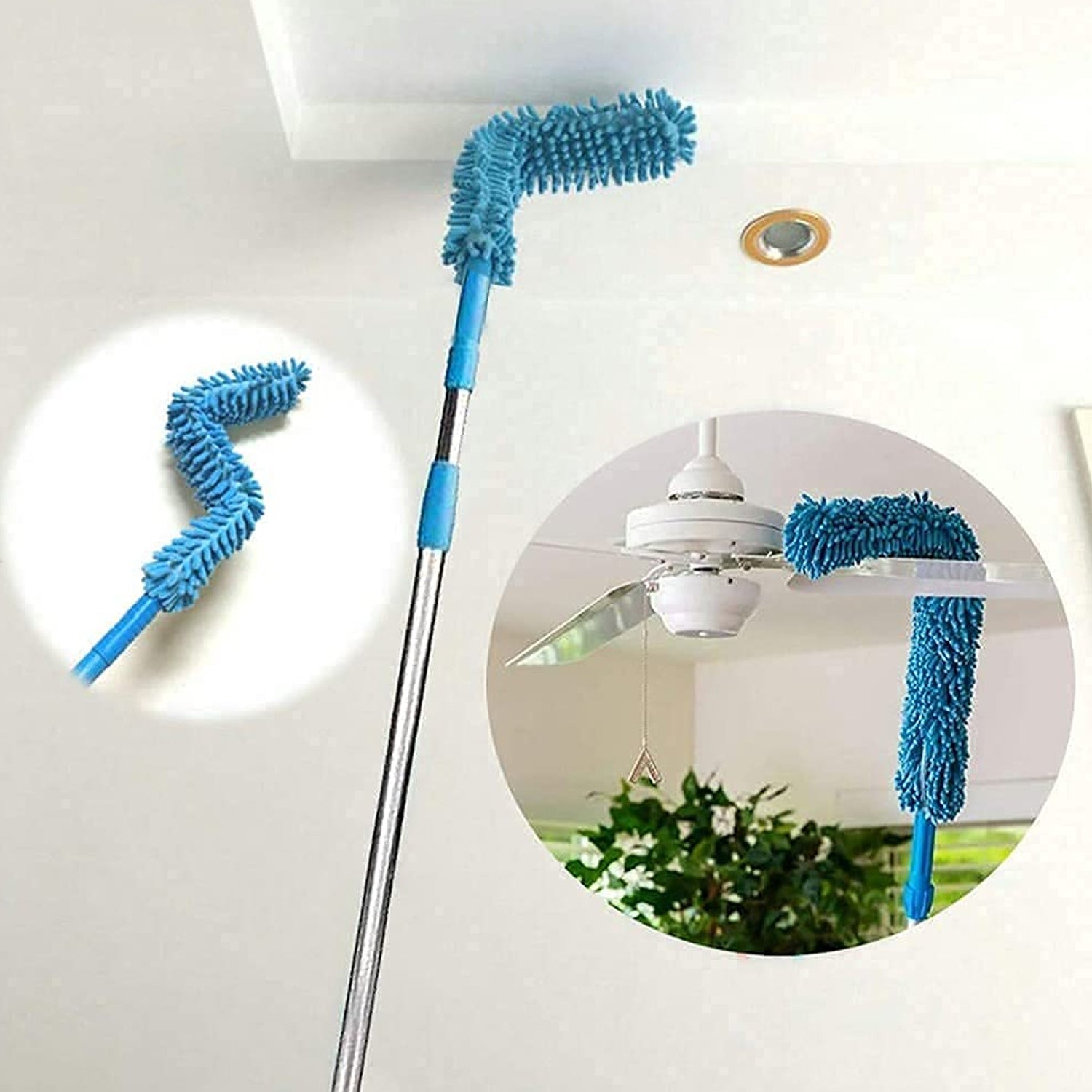 Adjustable Long Handle Microfiber Dust Brush – Foldable Ceiling & Appliance Cleaner Adjustable Long Handle Microfiber Dust Brush – Foldable Ceiling & Appliance Cleaner
